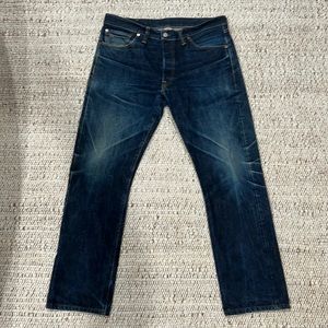 RRL Double RL Ralph Lauren slim straight selvedge jeans denim made USA 34x32